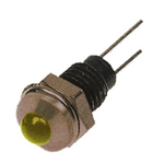 Bulgin Yellow Panel Mount Indicator, 2V, 6.1mm Mounting Hole Size, Lead Wires Termination