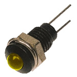 Bulgin Yellow Panel Mount Indicator, 2V, 6.1mm Mounting Hole Size, Lead Wires Termination
