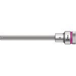 Wera 1/2 in Drive Bit Socket, Hex Bit, 8mm, 140 mm Overall Length