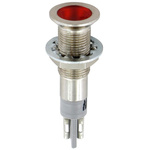 Sloan Red Panel Mount Indicator, 24V, 6.4mm Mounting Hole Size, Solder Tab Termination