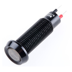 Marl Red Panel Mount Indicator, 5V dc, 8.1mm Mounting Hole Size, Solder Tab Termination