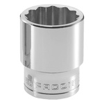 Facom 1/2 in Drive 1/2in Standard Socket, 12 point, 36 mm Overall Length