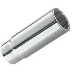 Facom 1/4 in Drive 9/16in Deep Socket, 12 point, 50 mm Overall Length