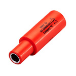 ITL Insulated Tools Ltd 1/4 in Drive 4mm Insulated Deep Socket, 12 point, VDE/1000V, 65 mm Overall Length