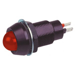 Marl Red Panel Mount Indicator, 230V ac, 12.7mm Mounting Hole Size, Solder Tab Termination, IP67
