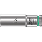 Wera 3/8 in Drive 64mm Deep Socket, 6 point, 130 mm Overall Length