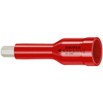 Knipex 3/8 in Drive 3/8in Insulated Bit Socket, Hex Bit, 6mm, 75 mm Overall Length