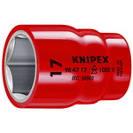 Knipex 1/2 in Drive 54mm Insulated Standard Socket, 6 point, 54 mm Overall Length