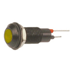 Marl Yellow Panel Mount Indicator, 12V dc, 6.4mm Mounting Hole Size