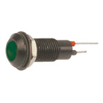 Marl Green Panel Mount Indicator, 24V dc, 6.4mm Mounting Hole Size