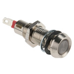 Marl Green Panel Mount Indicator, 12V dc, 8.1mm Mounting Hole Size, Solder Tab Termination, IP67