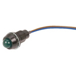 Marl Green Panel Mount Indicator, 24V dc, 12.7mm Mounting Hole Size