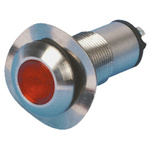 Marl Red Panel Mount Indicator, 230V ac, 13mm Mounting Hole Size, Solder Tab Termination, IP67
