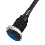 Oxley Blue Panel Mount Indicator, 10.2mm Mounting Hole Size, Lead Wires Termination