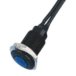Oxley Blue Panel Mount Indicator, 12V ac, 10.2mm Mounting Hole Size, Lead Wires Termination, IP66