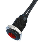 Oxley Red Panel Mount Indicator, 110V ac, 10.2mm Mounting Hole Size, Lead Wires Termination, IP66