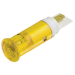 Signal Construct Yellow Panel Mount Indicator, 5 → 7V, 5mm Mounting Hole Size, Solder Tab Termination