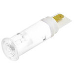 Signal Construct White Panel Mount Indicator, 12 → 14V, 5mm Mounting Hole Size, Solder Tab Termination