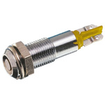 Signal Construct Yellow Panel Mount Indicator, 20 → 28V, 6mm Mounting Hole Size, Solder Tab Termination, IP67