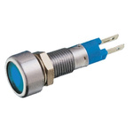 Signal Construct Blue Panel Mount Indicator, 12 → 14V, 8mm Mounting Hole Size