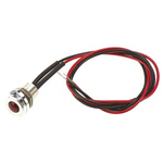 Oxley Red Panel Mount Indicator, 24V ac, 6.4mm Mounting Hole Size, Lead Wires Termination, IP66