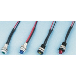 DENDIX Yellow Panel Mount Indicator, 24V ac, 6.4mm Mounting Hole Size, Lead Wires Termination, IP66