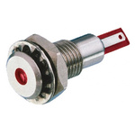 Bulgin Red Panel Mount Indicator, 12V dc, 12.2mm Mounting Hole Size, Solder Tab Termination, IP67