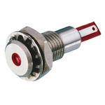 Bulgin Red Panel Mount Indicator, 24V dc, 12.2mm Mounting Hole Size, Solder Tab Termination, IP67