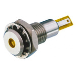 Bulgin Yellow Panel Mount Indicator, 24V dc, 12.2mm Mounting Hole Size, Solder Tab Termination, IP67