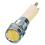 CML Innovative Technologies Yellow Panel Mount Indicator, 24V, 8mm Mounting Hole Size, Solder Tab Termination, IP67