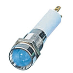 CML Innovative Technologies Blue Panel Mount Indicator, 24V, 8mm Mounting Hole Size, Solder Tab Termination, IP67