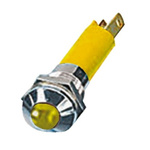 CML Innovative Technologies Yellow Panel Mount Indicator, 24V, 8mm Mounting Hole Size, Solder Tab Termination, IP67