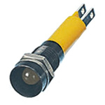 CML Innovative Technologies Yellow Panel Mount Indicator, 24V, 8mm Mounting Hole Size, Solder Tab Termination, IP67
