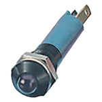 CML Innovative Technologies Blue Panel Mount Indicator, 24V, 8mm Mounting Hole Size, Solder Tab Termination, IP67