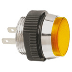 Signal Construct Yellow Panel Mount Indicator, 12 → 14V, 16mm Mounting Hole Size, IP67