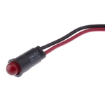Dialight Red Panel Mount Indicator, 2.1V, 6.4mm Mounting Hole Size, Lead Wires Termination