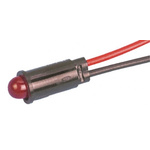 Dialight Red Panel Mount Indicator, 1.9V dc, 6.4mm Mounting Hole Size, Lead Wires Termination