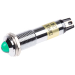 Dialight Green Indicator, 24V dc, 9mm Mounting Hole Size, Solder Tab Termination