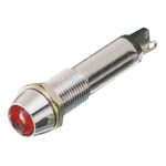 Dialight Red Indicator, 24V dc, 9mm Mounting Hole Size, Solder Tab Termination