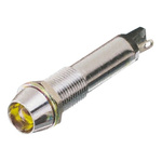 Dialight Yellow Indicator, 24V dc, 9mm Mounting Hole Size, Solder Tab Termination