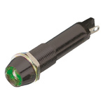 Dialight Green Panel Mount Indicator, 24V dc, 9mm Mounting Hole Size, Solder Tab Termination