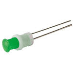Oxley Green Panel Mount Indicator, 3.6V, 5mm Mounting Hole Size, Lead Wires Termination, IP66