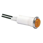 Arcolectric (Bulgin) Ltd Orange Neon Panel Mount Indicator, 230V ac, 12.7mm Mounting Hole Size, Lead Wires Termination