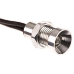 Oxley White Panel Mount Indicator, 8mm Mounting Hole Size, Lead Wires Termination, IP67