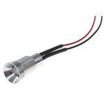 Oxley Blue Panel Mount Indicator, 8mm Mounting Hole Size, Lead Wires Termination, IP67