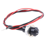 Oxley Yellow Panel Mount Indicator, 8mm Mounting Hole Size, Lead Wires Termination, IP67