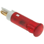 Apem Red Panel Mount Indicator, 24V dc, 6mm Mounting Hole Size, Faston, Solder Lug Termination
