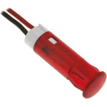 Apem Red Panel Mount Indicator, 12V dc, 6mm Mounting Hole Size, Lead Wires Termination