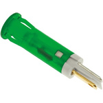 Apem Green Panel Mount Indicator, 24V dc, 8mm Mounting Hole Size, Faston, Solder Lug Termination