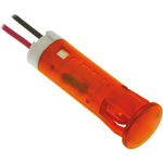 APEM Orange Panel Mount Indicator, 12V dc, 8mm Mounting Hole Size, Lead Wires Termination